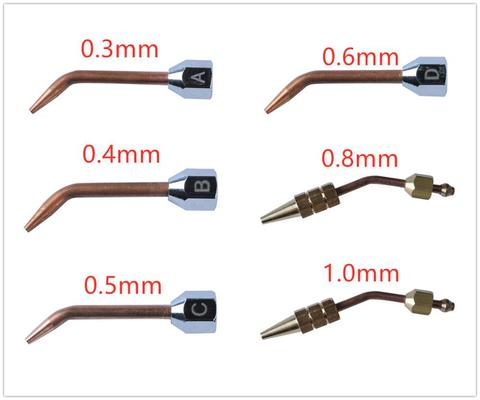 Buse en cuivre pour pistolet à oxygène, 0.3mm – 1.0mm, pour gaz, torche, flamme, polissage ► Photo 1/1