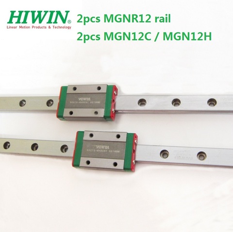 Hiwin-rail de 2 pièces de 100% à 200mm + 2 pièces de blocs MGN12C ou MGN12H ► Photo 1/4