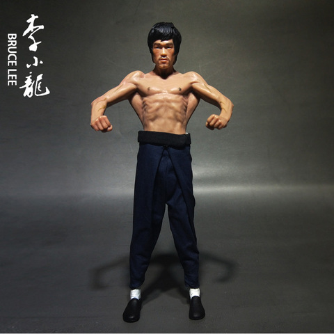 Figurine Bruce Lee Way of the Dragon en PVC, Collection de figurines modèles jouets avec 2 têtes, 15cm ► Photo 1/5