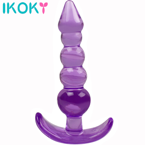 IKOKY godemichet Anal masseur de Prostate Machine de sexe g-spot Silicone perles anales adultes jouets sexuels pour femme hommes Gay gelée Plug Anal ► Photo 1/6