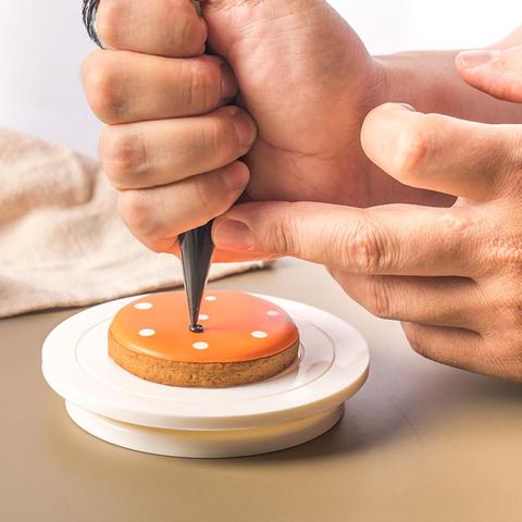 Table rotative à gâteaux en plastique, nouveau, DIY, Mini plateau tournant pour gâteau Fondant, support rond pour biscuits, outils de cuisine pour la maison ► Photo 1/6