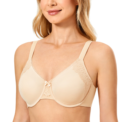 Soutien-gorge minimiseur Non rembourré à armatures en coton pour femme grande taille ► Photo 1/6