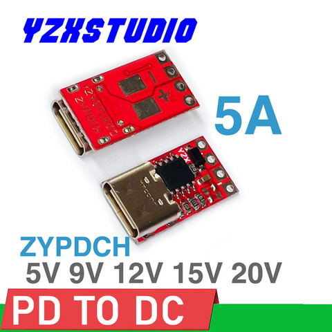 100W 5A USB TYPE-C leurre PD 2.0 3.0 à 5V 9V 12V 15V 20V adaptateur de déclenchement cc câble connexion QC4 charge charge Module de charge pour ordinateur portable ► Photo 1/3