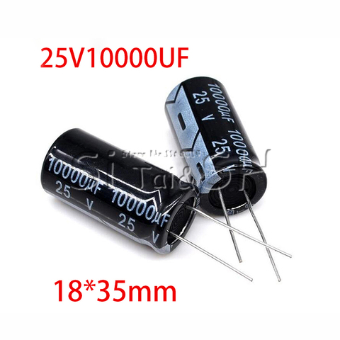 1pc 25V 10000UF 18*35mm condensateur électrolytique en aluminium 18X35mm ► Photo 1/1