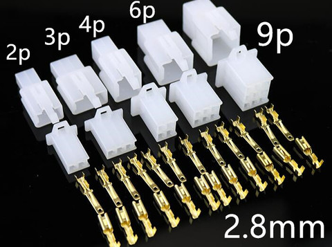 Connecteur de fil électrique mâle/femelle, ensemble/lot, 2 mm2, 3, 4, 6, 9 broches ► Photo 1/6