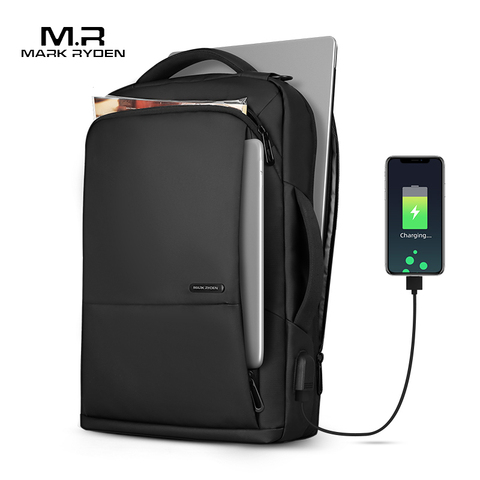 Mark Ryden voyage sac à dos grande capacité adolescent mâle Mochila Anti-vol sac USB charge 15.6 pouces sac à dos pour ordinateur portable étanche ► Photo 1/6