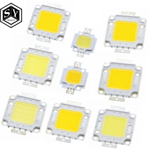 Ampoule pour projecteur, lampe LED intégrée, 10W 20W 30W 50W 100W, DC 12V 36V COB, blanc chaud, bricolage ► Photo 1/6