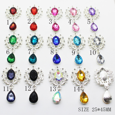 Nouveau mélange de boutons en métal, 10 pièces/lot, 25x45mm, pendentifs de couleur bon marché, boutons de broche, se rassembler, bougie de vin rouge, décoration de fête ► Photo 1/6