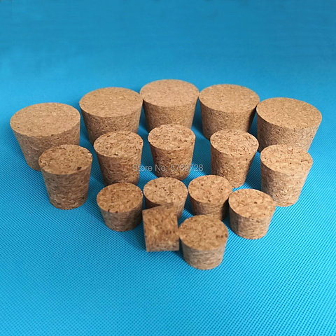 5 pièces haut DIA 32mm à 83mm en bois liège laboratoire verre bouchon de bouteille bouilloire pouding bouteille bouchon de liège Burette Tube couvercle en bois ► Photo 1/6
