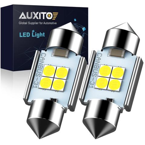 2 pièces AUXITO C5W LED Canbus ampoules 31mm 36mm 41mm Festoon lumière Auto dôme lampe de lecture plaque d'immatriculation voiture intérieur ampoule 12v ► Photo 1/6