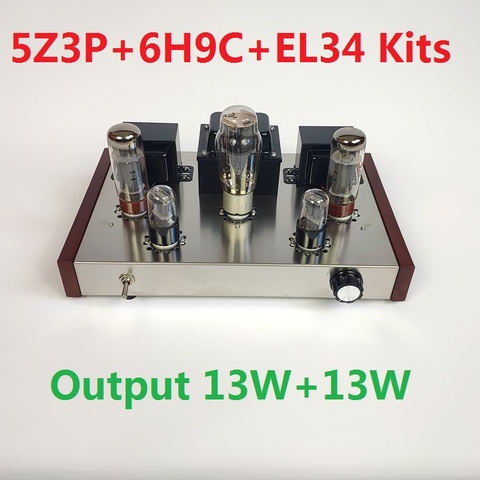 2022 Nobsound maison Audio Tube amplificateur bricolage Kits 5Z3P + 6N9P + EL34-B boîte en acier inoxydable simple extrémité puissance sortie 13W * 2 AC110V/220V ► Photo 1/2