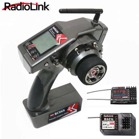 RadioLink RC6GS 2.4g 6CH Rc Voiture Contrôleur Émetteur + R6FG Gyro À L'intérieur Récepteur pour RC Voiture Bateau (400 m Distance) ► Photo 1/6