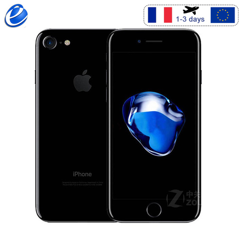 Débloqué Apple iPhone 7 empreinte digitale 4G LTE global 32/128GB ROM IOS téléphone portable 12.0MP GPS Quad-Core téléphone portable 1960mA ► Photo 1/6