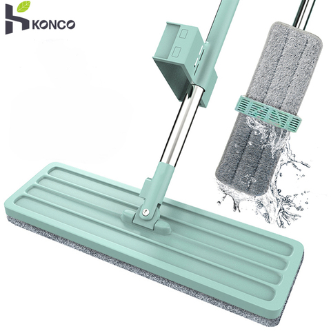 Konco-serpillère serpillère mains libres avec microfibre, pour le nettoyage  humide/sec des sols, à Rotation 360 °, pour le lavage humide/sec des sols -  Historique des prix et avis