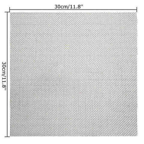 Tamis filtrant en acier inoxydable, 10 mailles, 30x30cm, pour le tamisage des aliments, la réparation des pièces d'outils en maille tissée fixe ► Photo 1/3