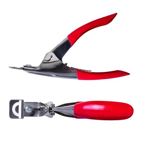 1 pièces coupe-ongles Cutter u-forme 2 couleurs (rose/rouge) faux pointe Clipper ciseaux Cutter acrylique UV Gel conseils tondeuse outil Clipper ► Photo 1/3