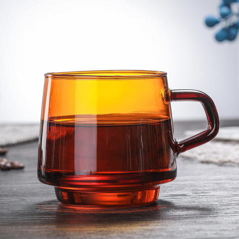YOMDID – tasse à café colorée en verre Borosilicate, résistante à la chaleur, pour thé, jus, lait, eau, Durable ► Photo 1/6