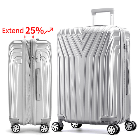 24''29 pouces bagages roulants 20 ''transporter ons cabine bagages sac chariot spinner fermeture éclair cadre en aluminium étui de voyage ensemble de bagages petit ► Photo 1/1