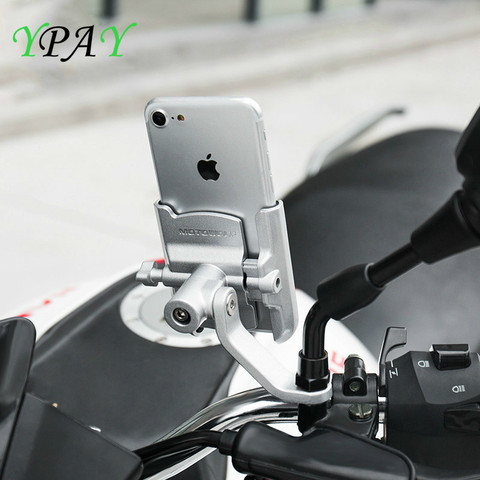 SMOYNG Aluminium vélo Moto Support de téléphone Support vélo guidon miroir Support Support Moto téléphone Braket pour iPhone 8P X 11 ► Photo 1/6