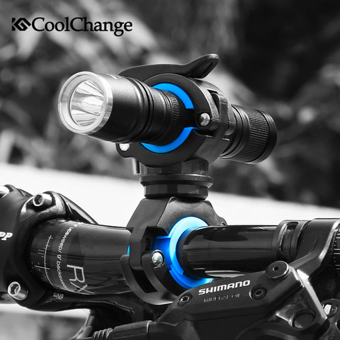 Coolchange 360 rotatif vélo vélo support de lumière vtt vélo pompe lampe de poche support Flash torche support avant lumière Clip ► Photo 1/6
