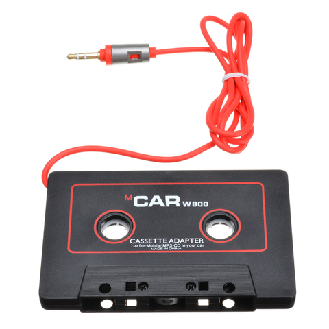 Maytir 110 cm universel bande Audio adaptateur 3.5mm prise Jack noir voiture stéréo Audio Cassette adaptateur pour IPod téléphone MP3 lecteur CD ► Photo 1/6
