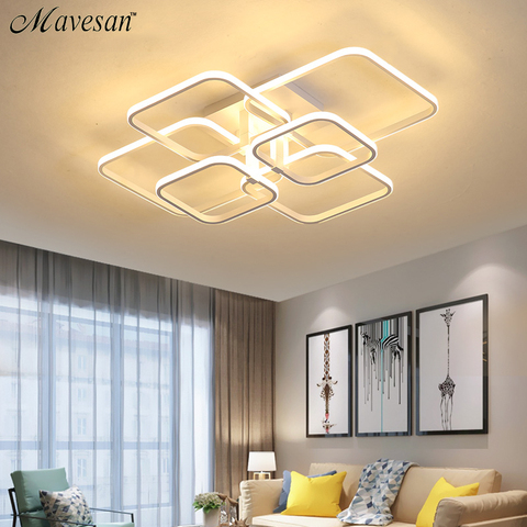 Plafonnier en acrylique au design moderne, LED, éclairage décoratif de plafond, idéal pour le salon, la chambre à coucher, LED Lustres, AC85-260V ► Photo 1/6