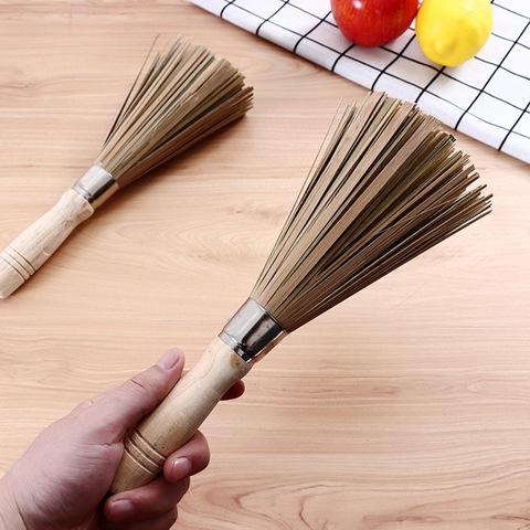 Brosse de nettoyage de cuisine en bambou, wok fait à la main ► Photo 1/5