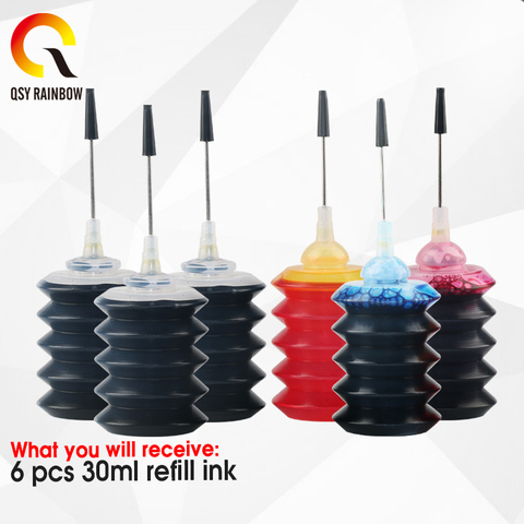 30ML recharge colorant encre Kit pour Epson Canon HP Brother Lexmark DELL Kodak imprimante à jet d'encre cartouche imprimante pour hp 302 301 652 21 901 ► Photo 1/6