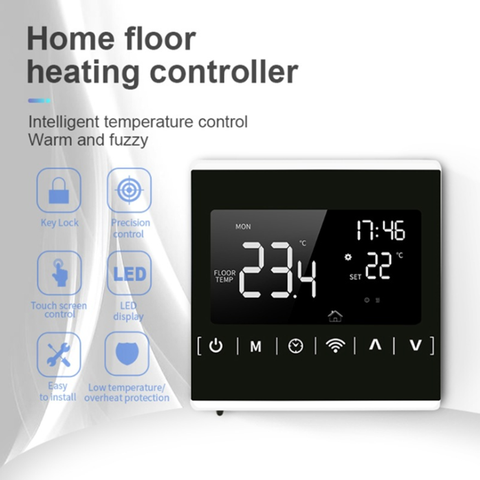 Thermostat de salle avec télécommande, wi-fi, 110/120/230V, contrôleur de température, écran tactile ► Photo 1/6