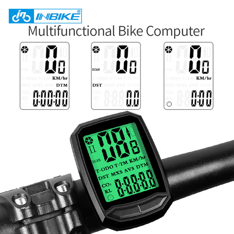 INBIKE Filaire Ordinateur De Vélo Étanche Rétro-Éclairage Ordinateur De Vélo Compteur de Vitesse Numérique Cycle Velo Ordinateur Odomètre 528 ► Photo 1/6