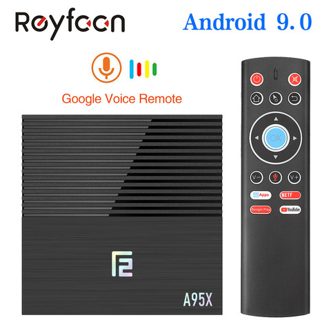 Android 9.0 TV Box A95X F2 4GB 64GB 32GB 2GB 16GB Amlogic Support 2.4G 5G double Wifi 1080p 4K 60fps Google Player Netflix Youtube ► Photo 1/5