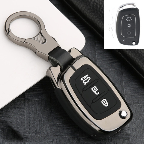 Etui clés bâche de voiture pour Hyundai Tucson sonate Ix35 Ix25 I20 Creta Santa Fe GLS SPORT Elantra Reina etui clés Fob i30 creta ► Photo 1/5