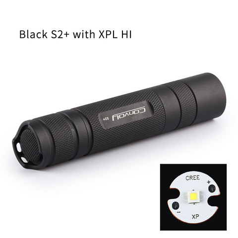 Lampe de poche noire S2 + avec XPL HI, torche 18650 ► Photo 1/1