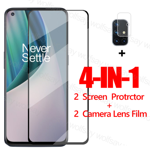 Verre de colle complet pour OnePlus Nord N10 5G protecteur d'écran pour OnePlus Nord N10 Film de protection en verre trempé pour OnePlusNord N10 ► Photo 1/6