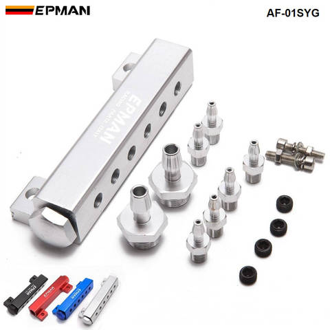 Kit de collecteur d'admission sous vide 6 Ports 1/8 NPT en aluminium Turbo soupape de décharge Boost pour Nissan convient: plus d'un AF-01SYG ► Photo 1/6