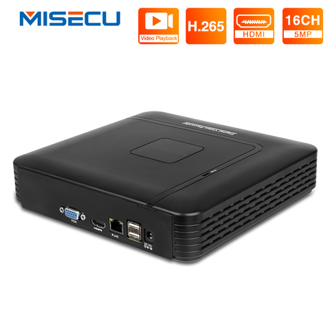 MISECU H.265 Max 5MP sortie CCTV NVR 16CH 5MP enregistreur vidéo de sécurité H.265 détection de mouvement ONVIF P2P CCTV NVR APP à distance ► Photo 1/6