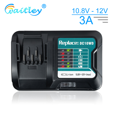 Chargeur rapide de batterie pour Makita 10.8V 12V outils batteries charge DC10WD BL1015 BL1016 BL1021B BL1041B 40W 3A courant ue Plug ► Photo 1/6