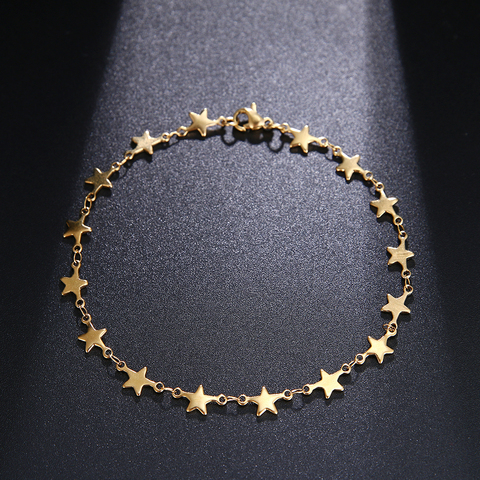 CACANA-Bracelets en chaîne, en acier inoxydable, couleur argent et or, pour pendentif pentagramme Donot, bijoux, pour hommes et femmes, N1846 ► Photo 1/5