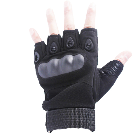 Gants tactiques sans doigts militaires, Paintball, pour tir à l'armée, Airsoft, vélo, motocross, Combat, dur, demi-doigts ► Photo 1/6