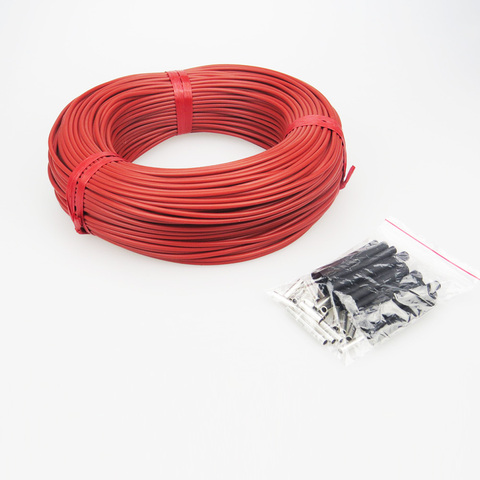 Nouveau système de câble chauffant infrarouge de 50m, câble électrique de 220v 230v 3mm 12K 33 Ohm en Fiber de carbone pour toit ► Photo 1/5