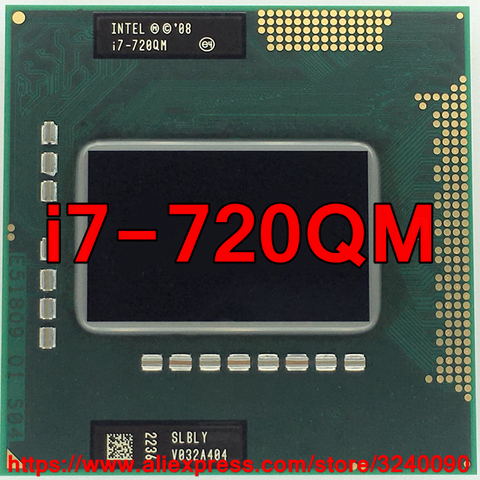 Processeur intel Core i7 720QM, 1.60GHz-2.80Ghz, i7-720QM Quad-Core, PGA988 SLBQG, pour ordinateur portable, Original, livraison gratuite ► Photo 1/1