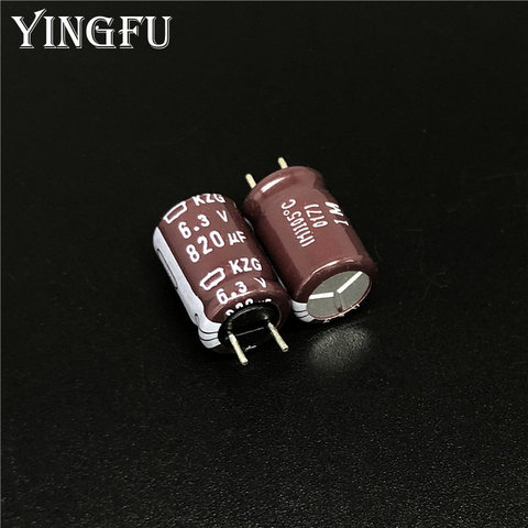 10 pcs 820 uf 6.3 v CCN KZG 8x12mm Super Faible ESR 6.3V820uF Carte Mère Condensateur ► Photo 1/2