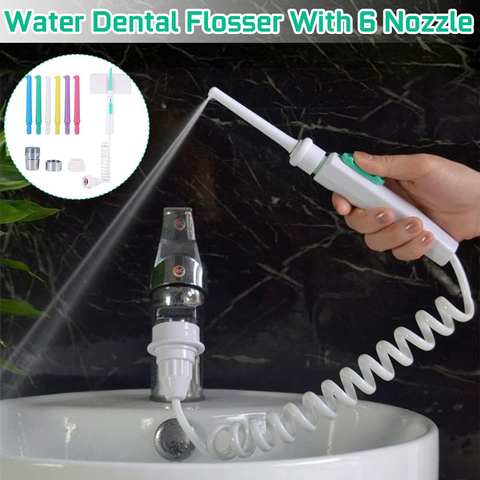 Eau dentaire Flosser robinet Oral irrigateur Jet d'eau fil dentaire irrigateur dentaire choisir Irrigation orale dents nettoyage Machine ► Photo 1/6