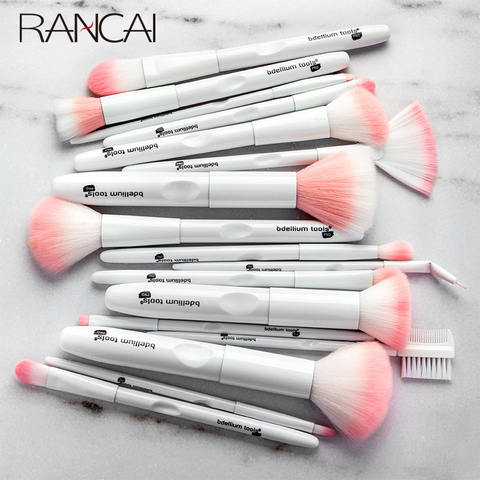 17 pièces Kit complet pinceaux de maquillage ensemble brosse cosmétique poudre fard à paupières brosse fond de teint pinceaux de maquillage avec livraison gratuite ► Photo 1/6