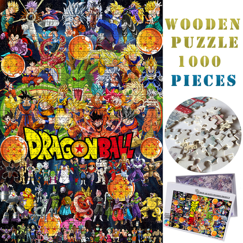 MOMEMO Dragon personnage Puzzle balle pour adultes 1000 pièces en bois Puzzle personnalisé dessin animé Anime 1000 pièces Puzzles jouets ► Photo 1/6