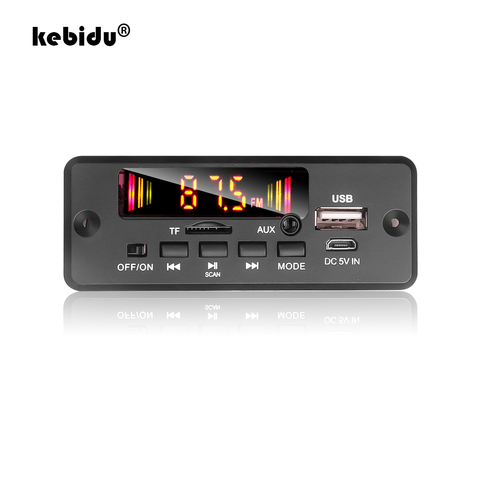 Bluetooth 5.0 autoradio lecteur MP3 décodeur carte cc 5V 12V 32V prise en charge mains libres enregistrement FM TF carte SD AUX 2x3W amplificateur ► Photo 1/6