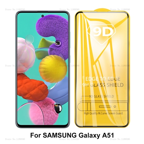 9D couvercle de colle complet verre trempé pour Samsung Galaxy A51 A71 A70 A50 A42 A52 protecteur d'écran pour Samsung Galaxy A 51 a 71 verre ► Photo 1/6