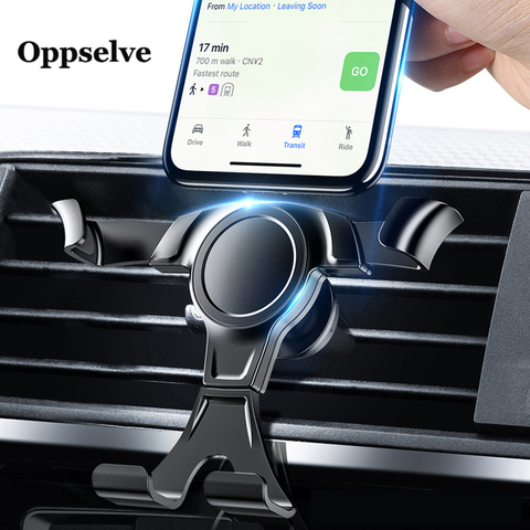 Gravité Support De Voiture pour Téléphone en Ventilation de Voiture Évent Clip Support De Téléphone Portable GPS Support pour iPhone 11 X XS MAX Samsung ► Photo 1/6