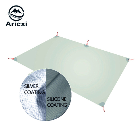 Aricxi – bâche ultra-légère, MINI abri solaire, tapis de Camping, empreinte 15D, Nylon, revêtement argenté ► Photo 1/4