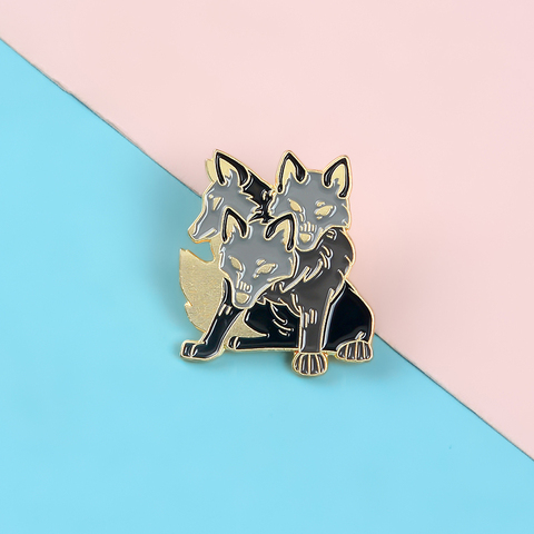Cerberus – broches de la mythologie grecque antique, Badges, bouton en métal, en émail dur, cadeaux pour amis, bijoux, vente en gros ► Photo 1/6